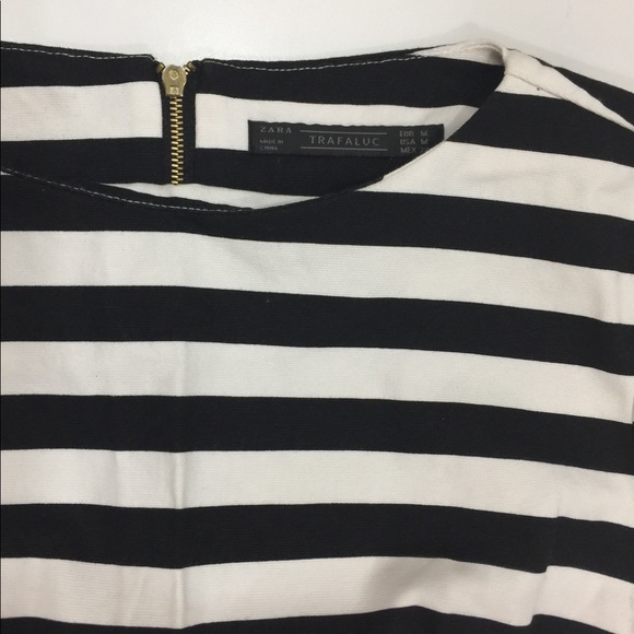 Host Pick✨Zara Trafaluc Black/White Stripe Dress - Picture 5 of 6